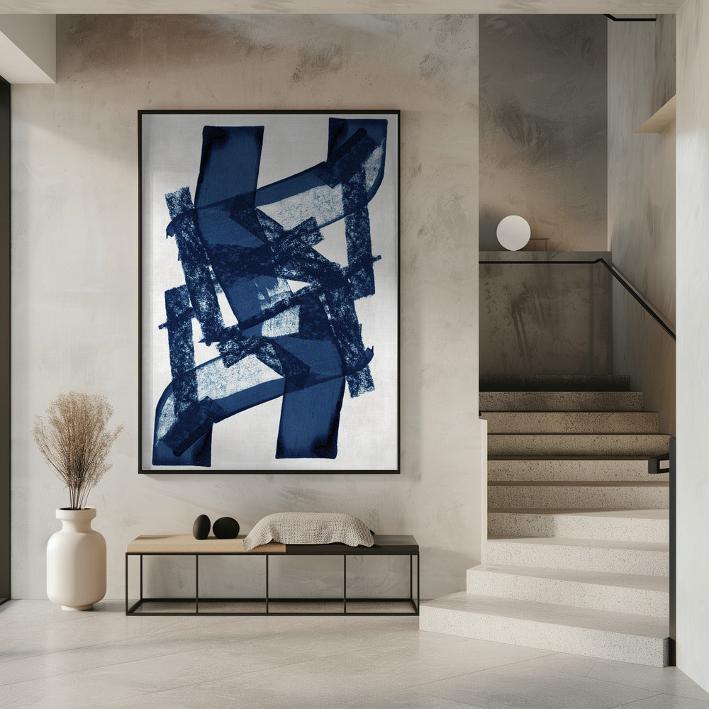Abstract Blue Structure 1 | Poster