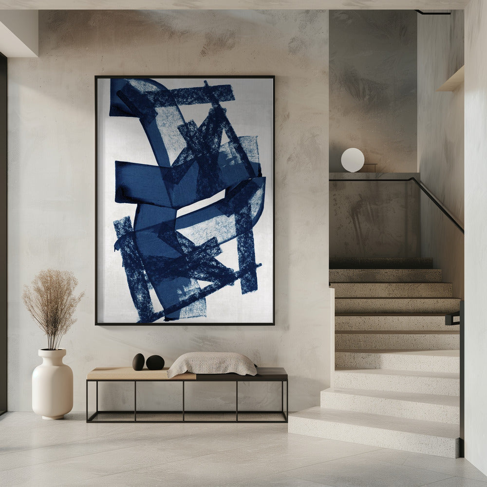Abstract Blue Structure 2 | Poster