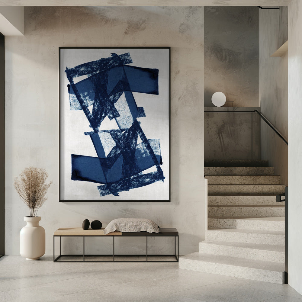 Abstract Blue Structure 3 | Poster