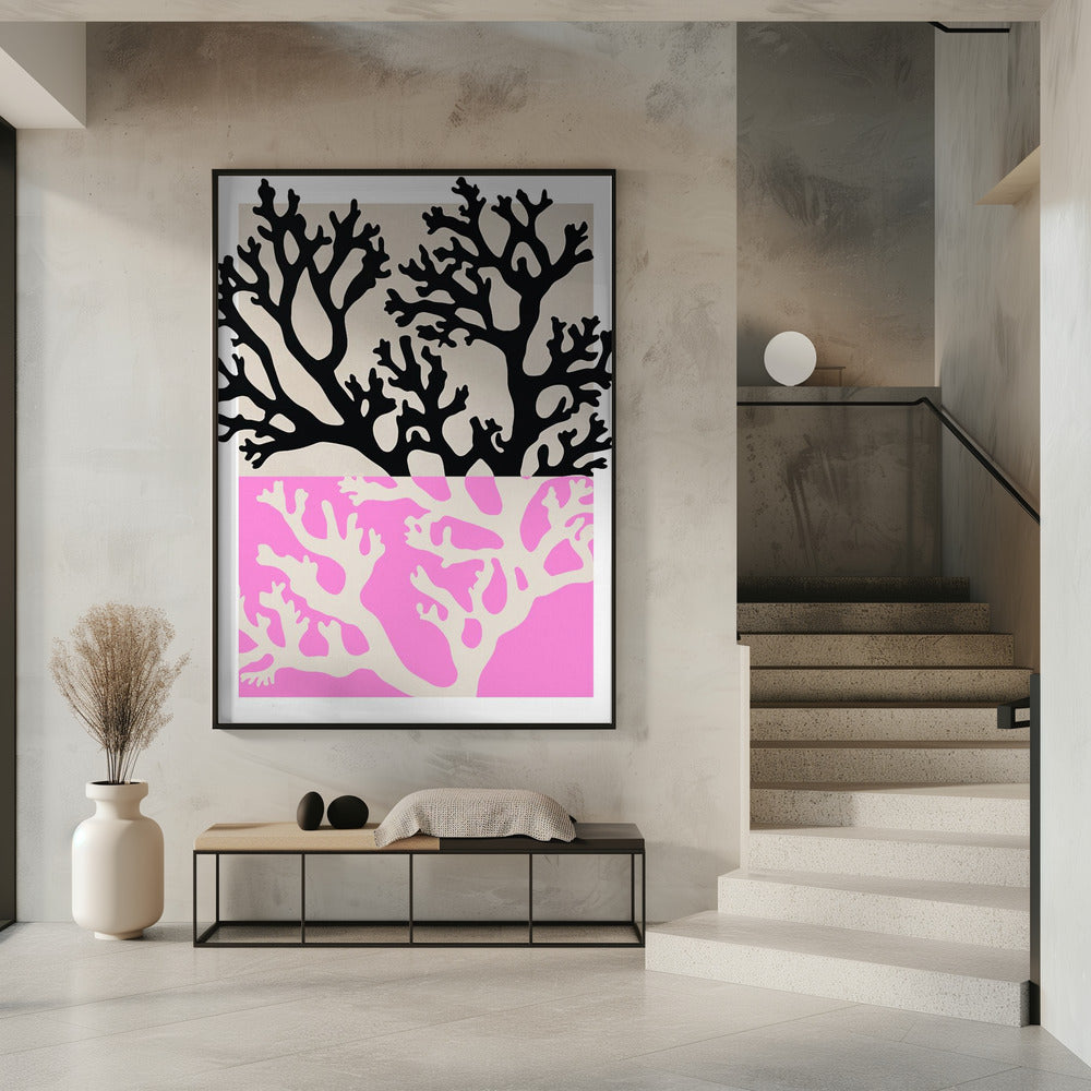 Doppelte Korallensilhouetten | Poster