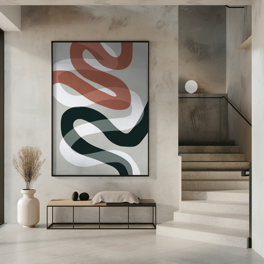 Expressionistische Kurven 1 | Poster