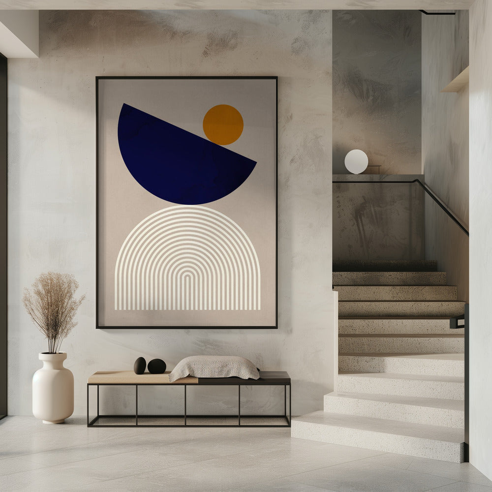Linien und Halbkreise 2 | Poster