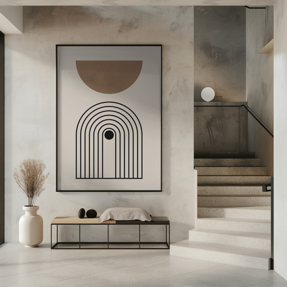 Komposition Linien und Kreise 5 | Poster