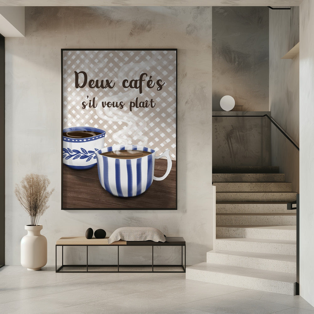 Zwei Kaffee bitte | Poster