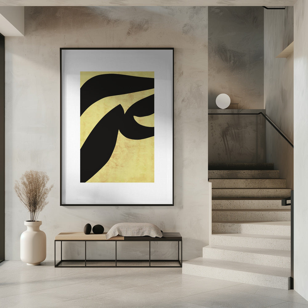 Abstract Black Shapes Print No 1 | Poster