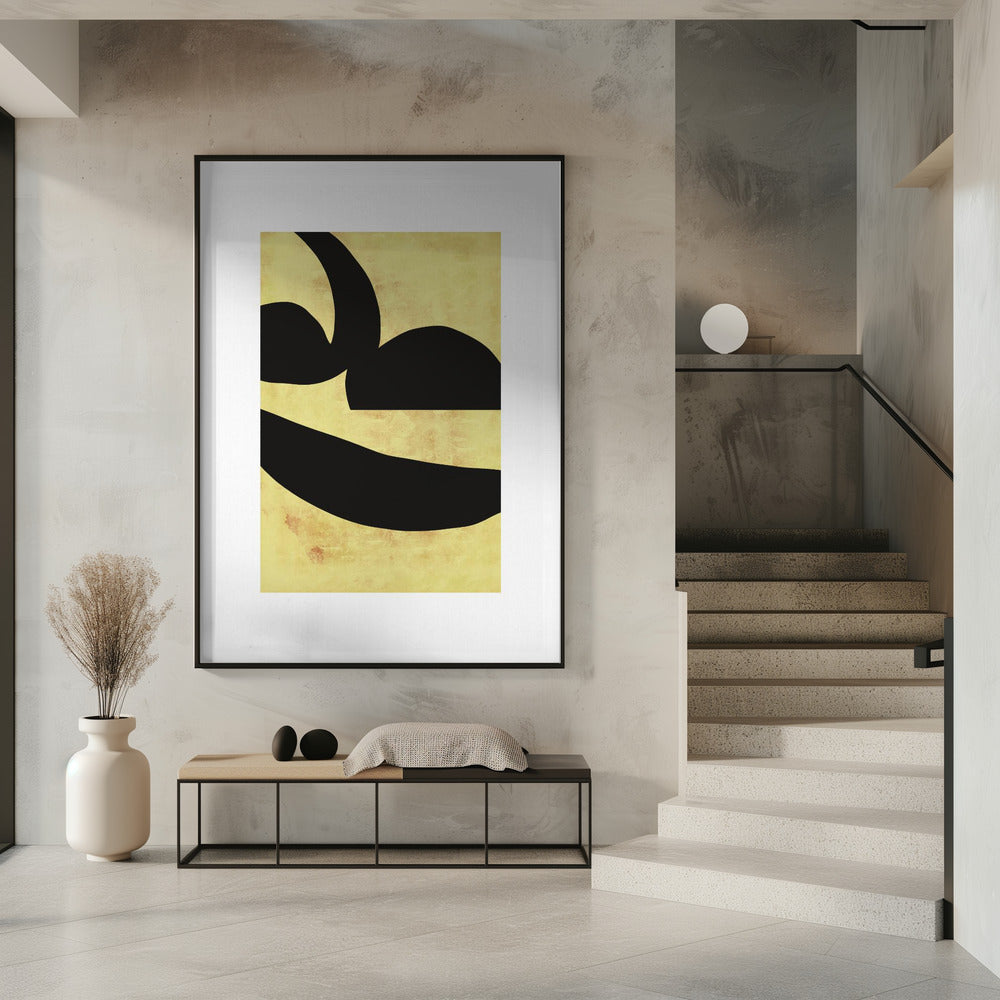 Abstract Black Shapes Print No 2 | Poster