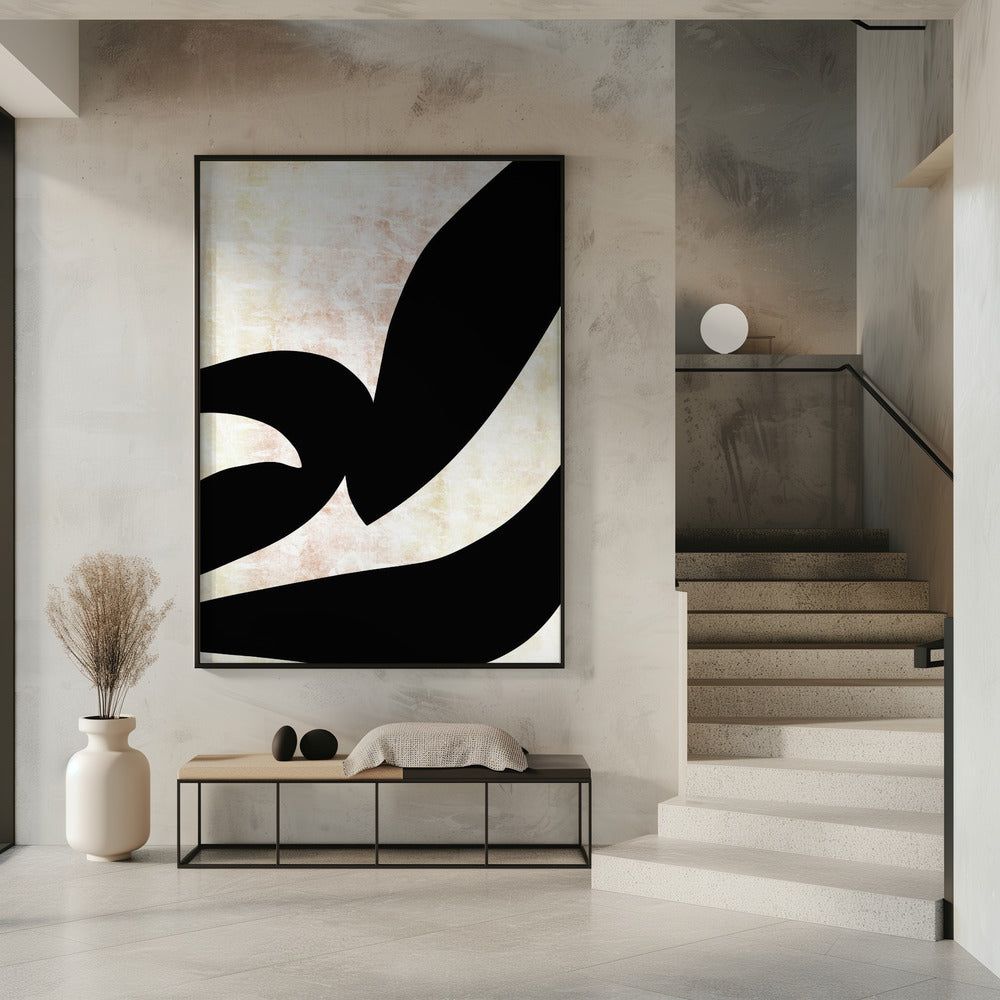 Abstract Black Shapes Print No 3 | Poster