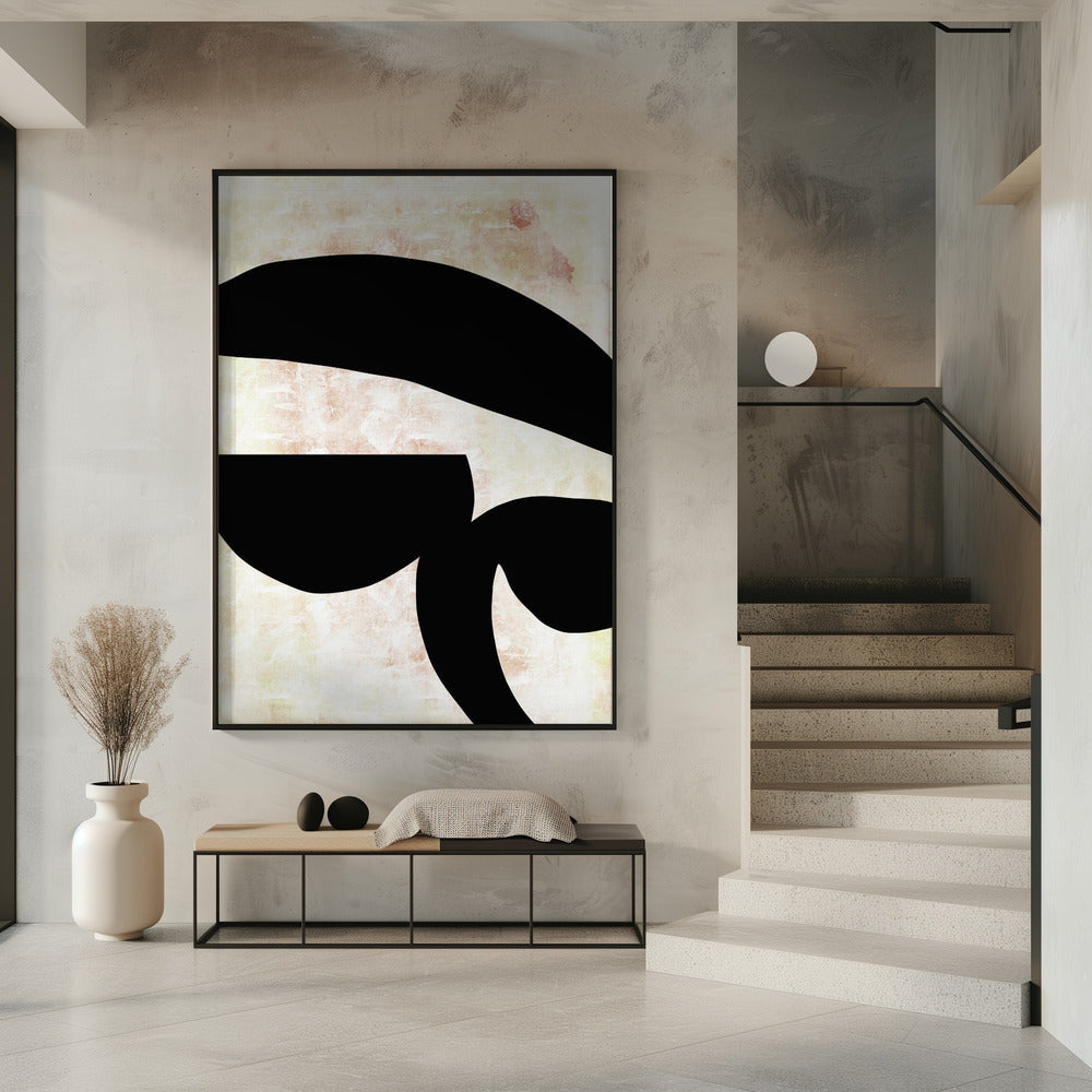 Abstract Black Shapes Print No 4 | Poster