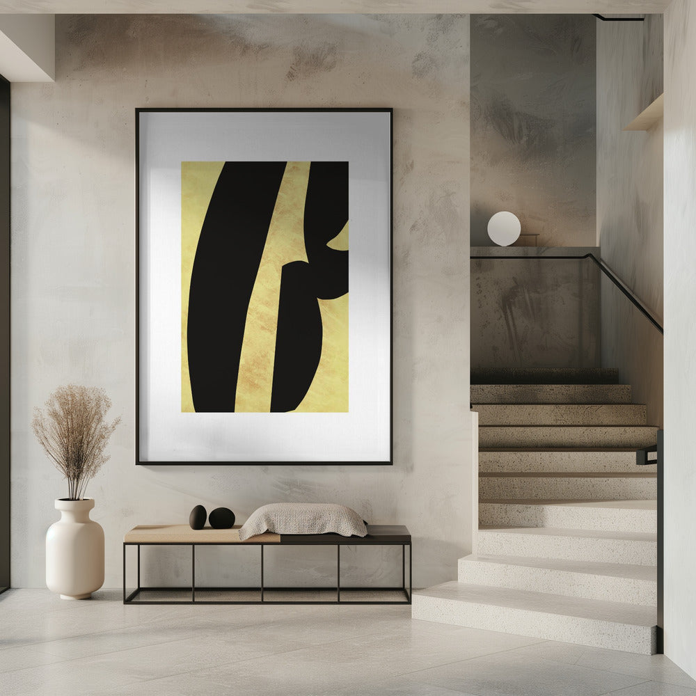Abstract Black Shapes Print No 5 | Poster