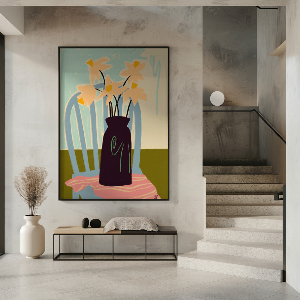 Minimalist Still Life With Flowers | Poster