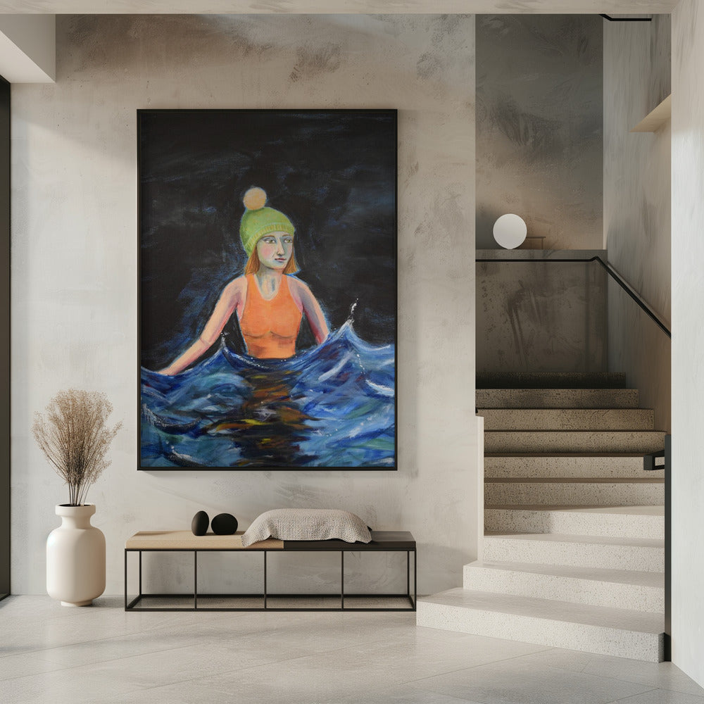 Wildes Schwimmen im Ozean | Poster