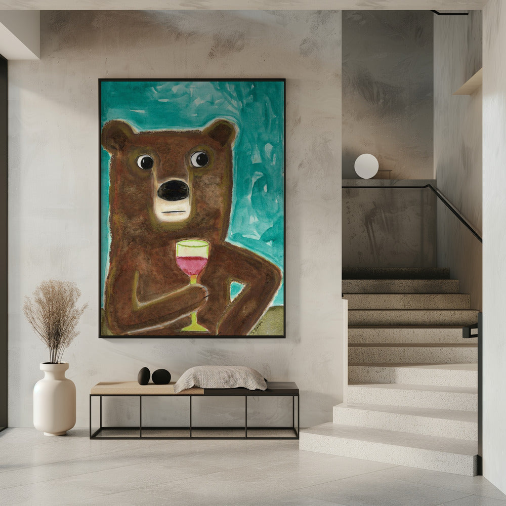Herr Bär an der Bar | Poster