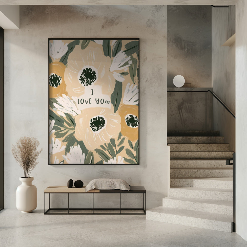 Florale Liebesbotschaft | Poster