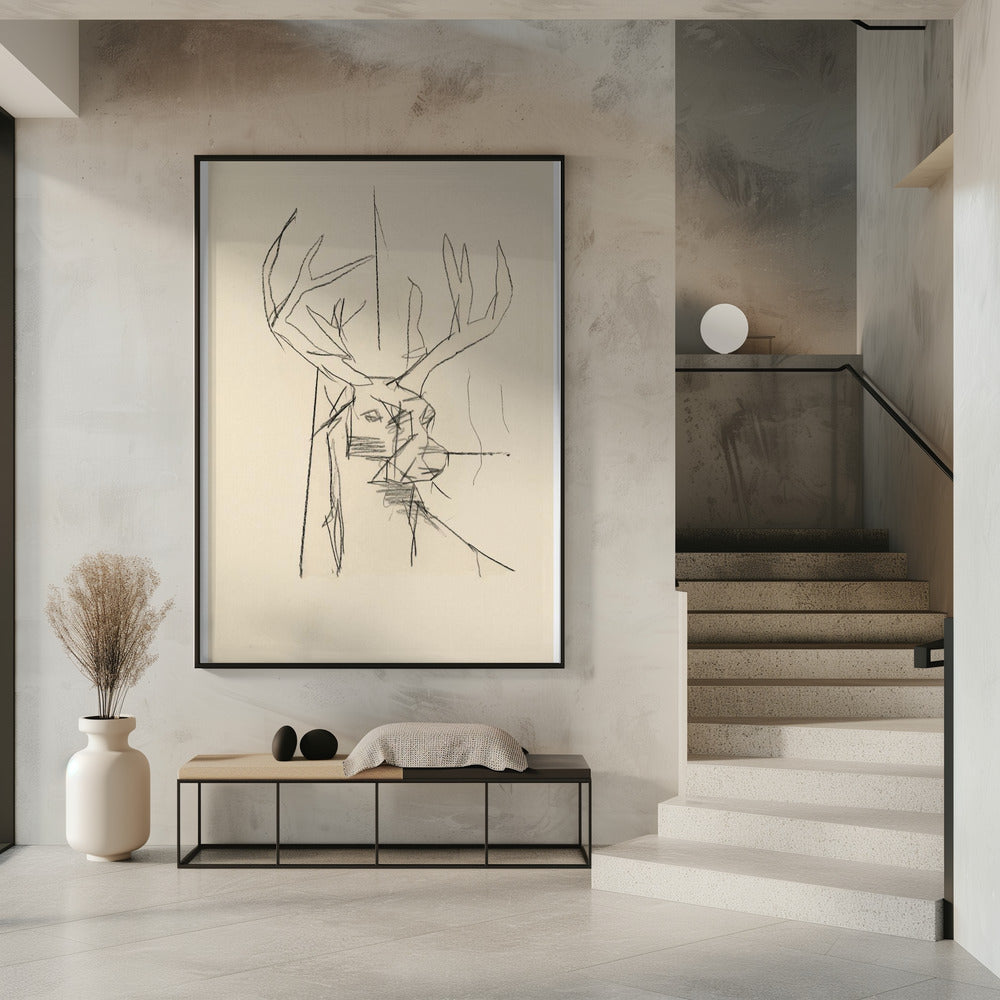 Étude Cerf (stag) No.2 | Poster