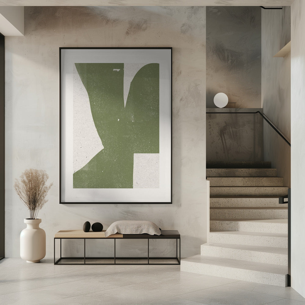 Grüne abstrakte Form | Poster