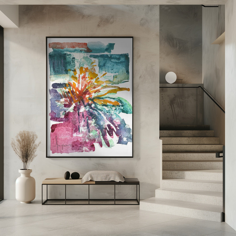 Orchideen-Leidenschaft Aquarell | Poster