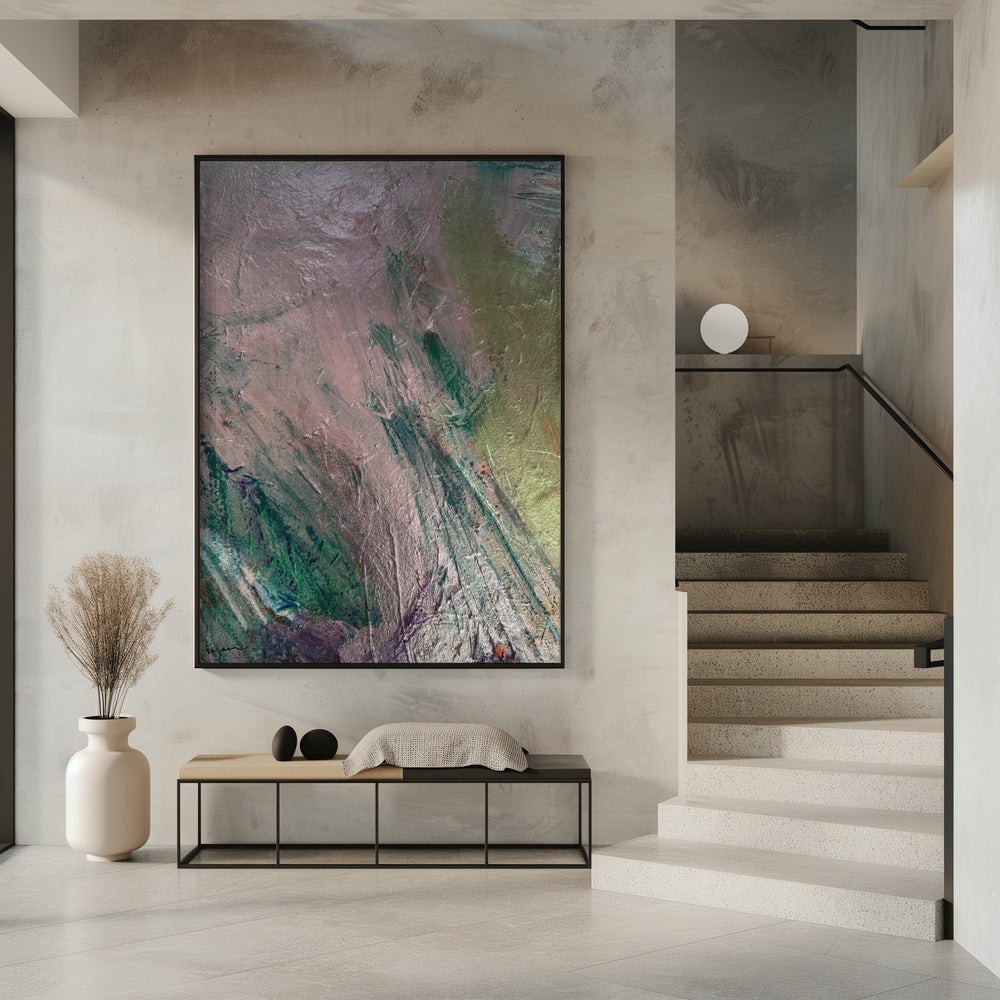 Mystische rosa Pinselstriche | Poster