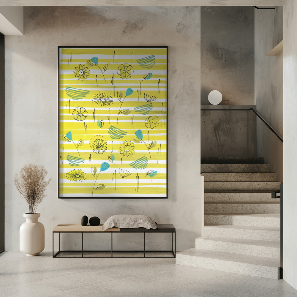 Stripes and Flowers | Poster
