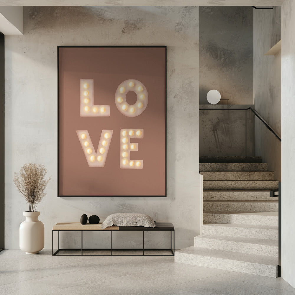 Liebes-Leuchtbuchstaben Mochamousse | Poster