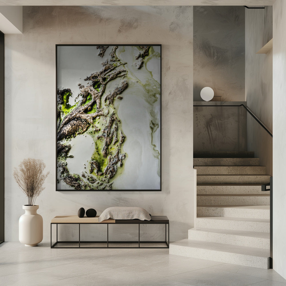 Contemporary Art - Olive Enigma - Green accent | Poster