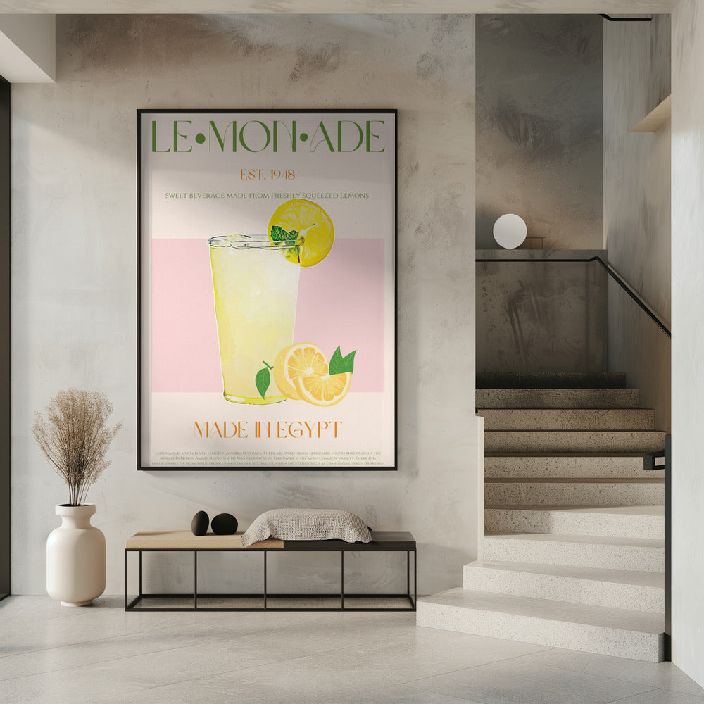 Erfrischendes Glas Limonade | Poster