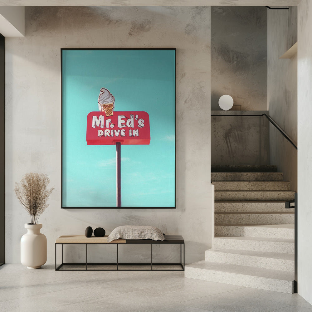 Mr. Ed's Drive In Vintage Sign in Urbana, Missouri, USA | Poster
