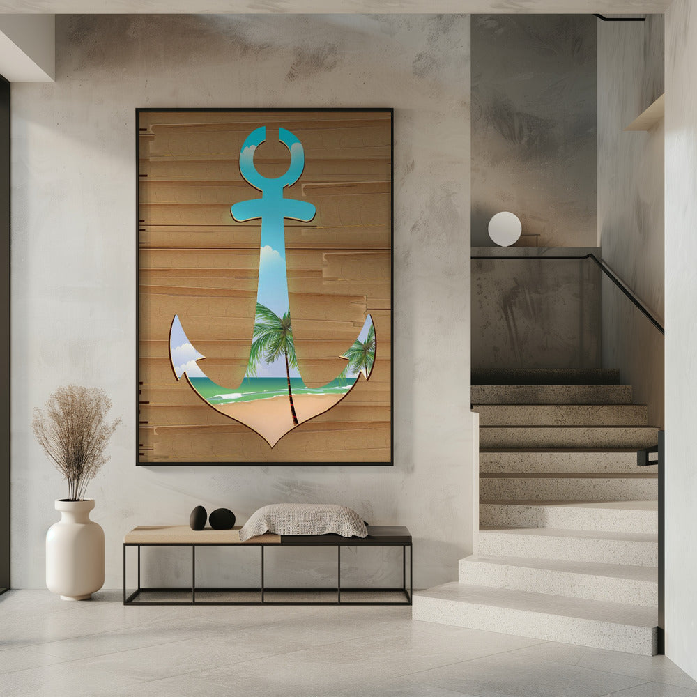 Anchor On The Beach | Poster