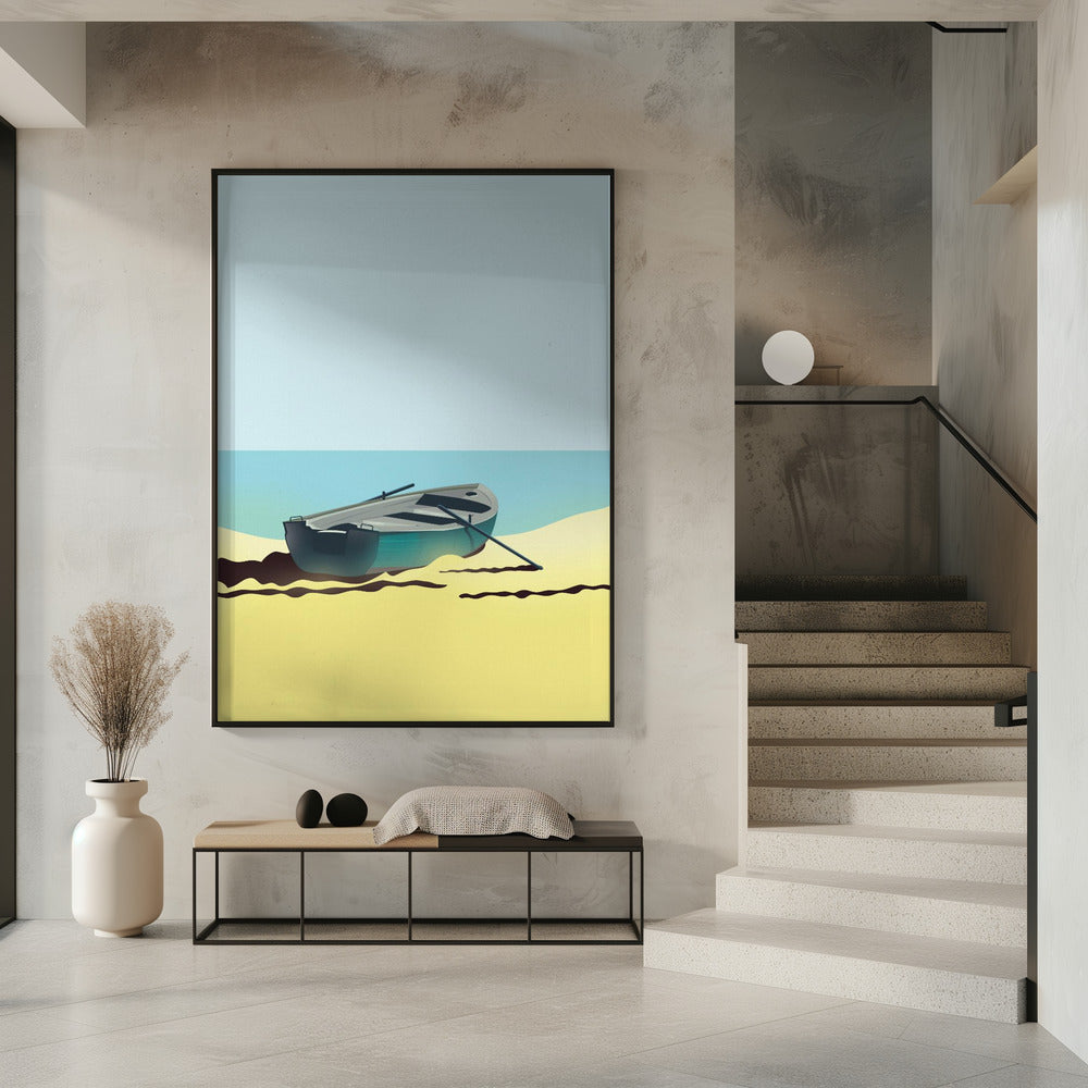 Boot am Strand | Poster