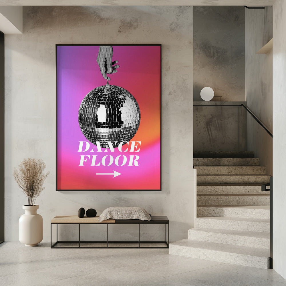 Monochrome Disco Ball | Poster