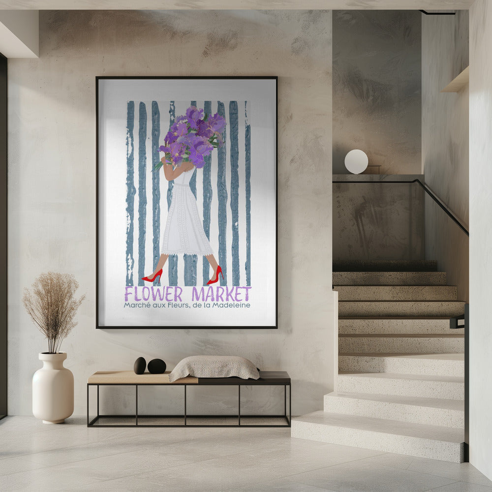 Blumenmarkt Marche aux fleurs Paris | Poster