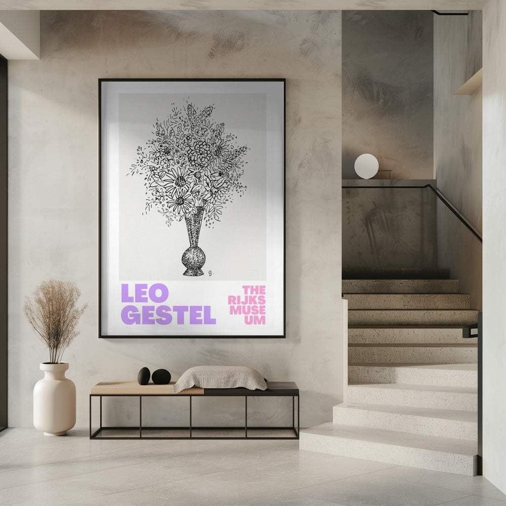Elegante Blumen in einer Vase | Poster