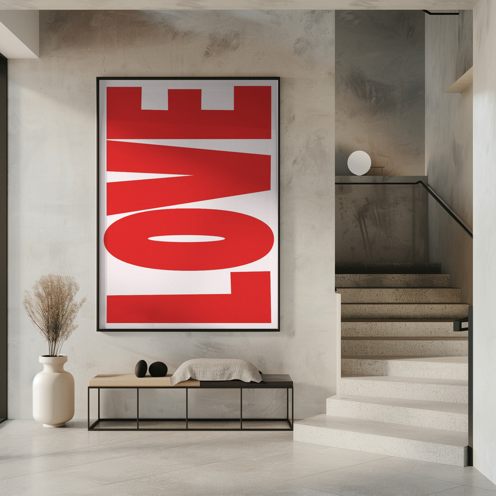 Fettgedruckte rote Botschaft | Poster