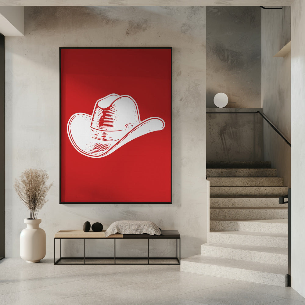 Red Cowboy Hat | Poster