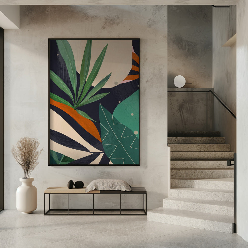 Abstract Art Tropical Leaves | Poster