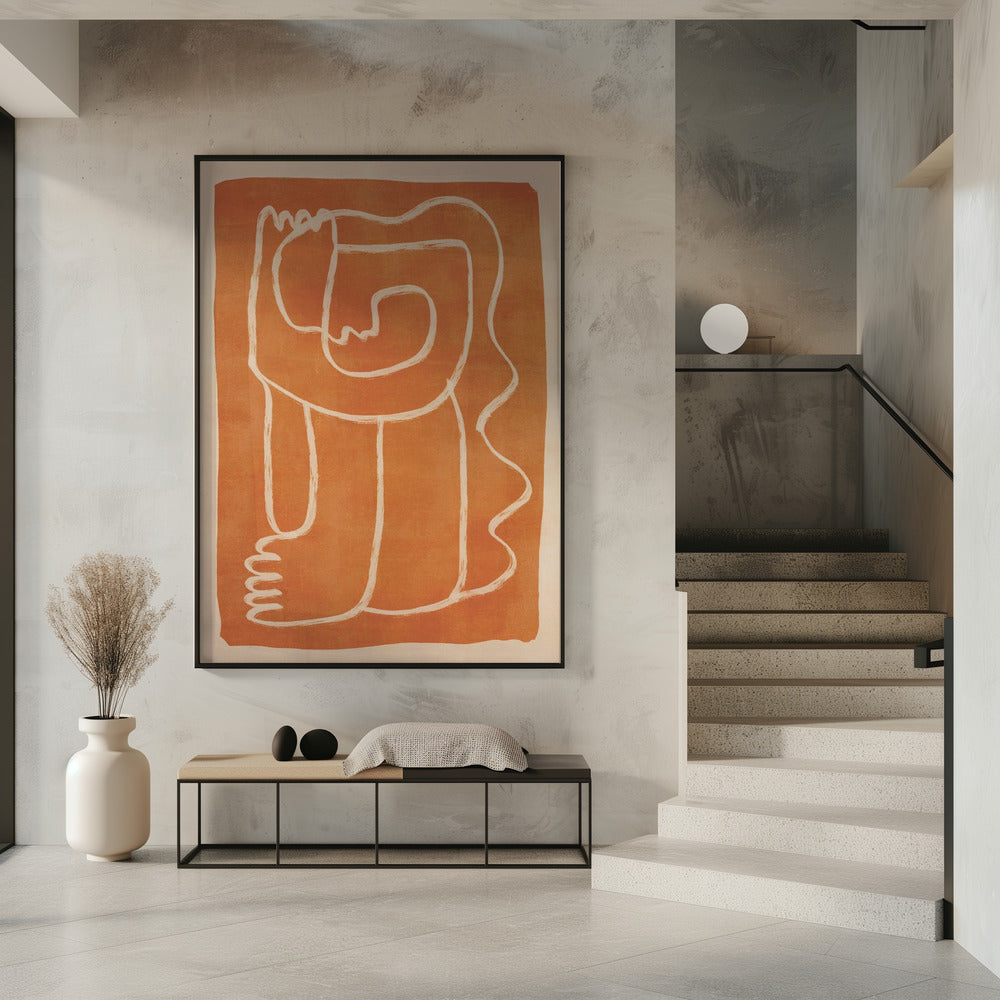 Abstrakte Linienkunst Figur | Poster