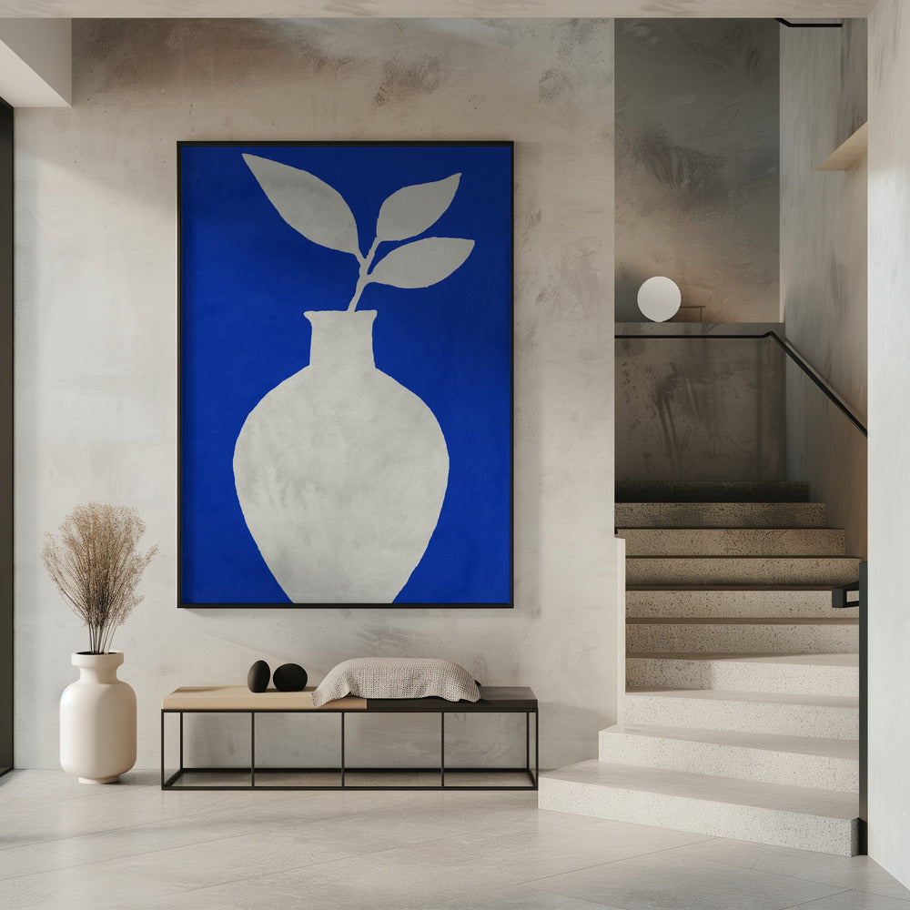 Weiße Vase Silhouette | Poster