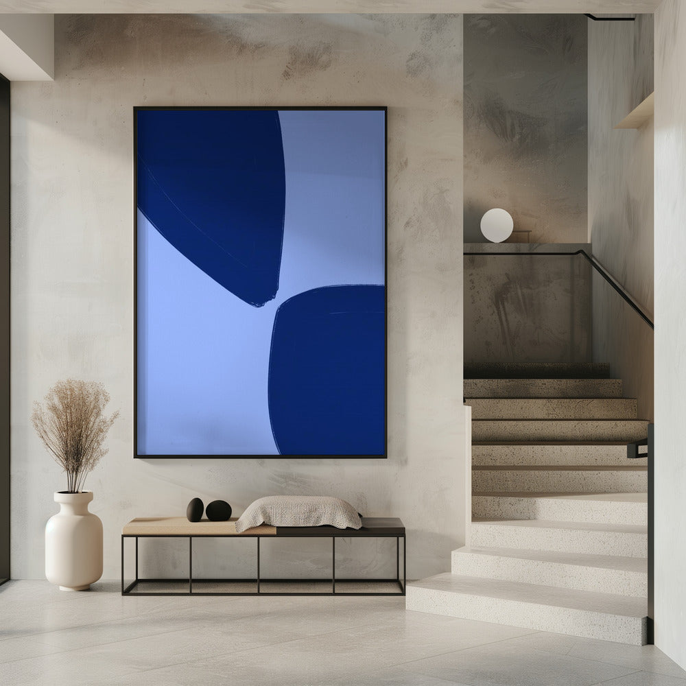 Blaue Blütenblattformen | Poster