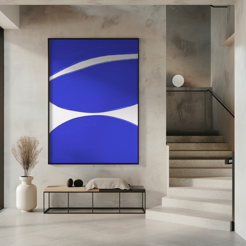 Blaue Wellenharmonie | Poster