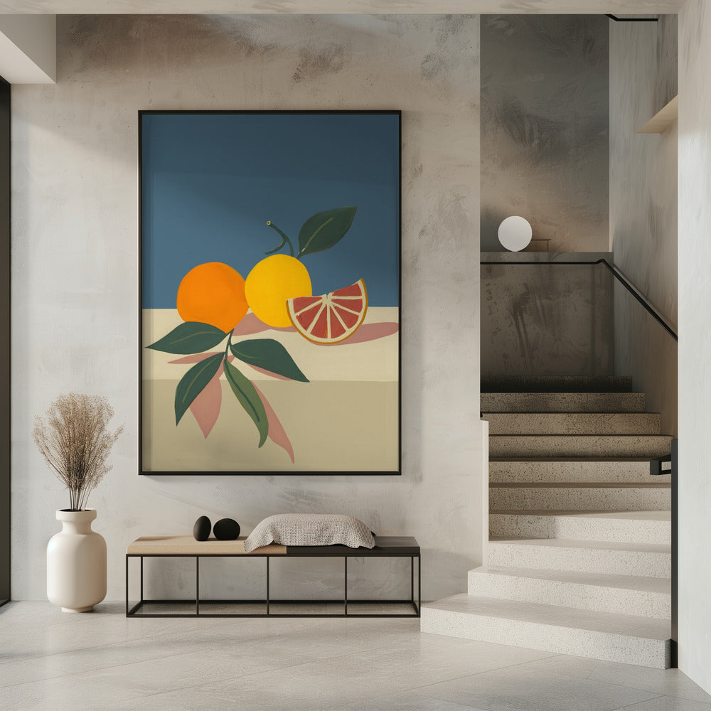 Orange und gelbe Zitrusfrüchte | Poster