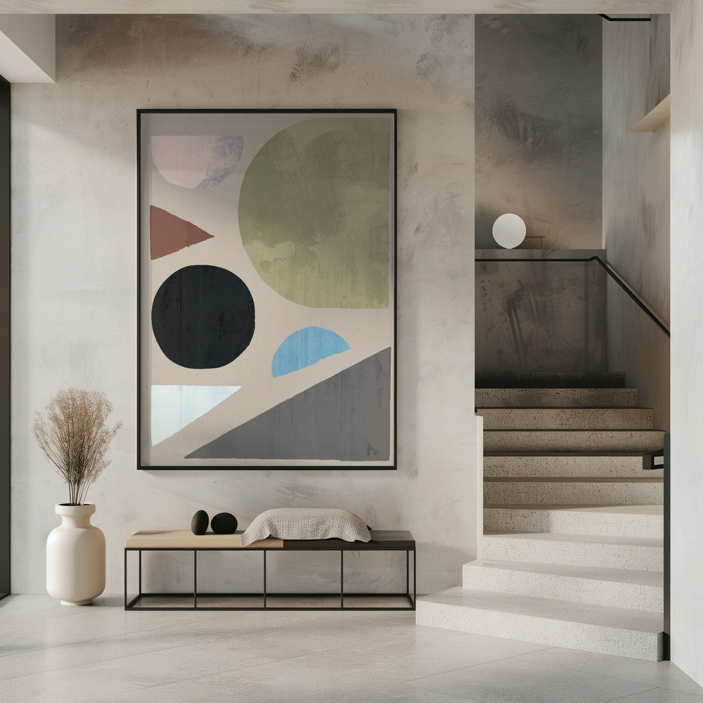 Abstract Shapes in Muted Tones | Poster