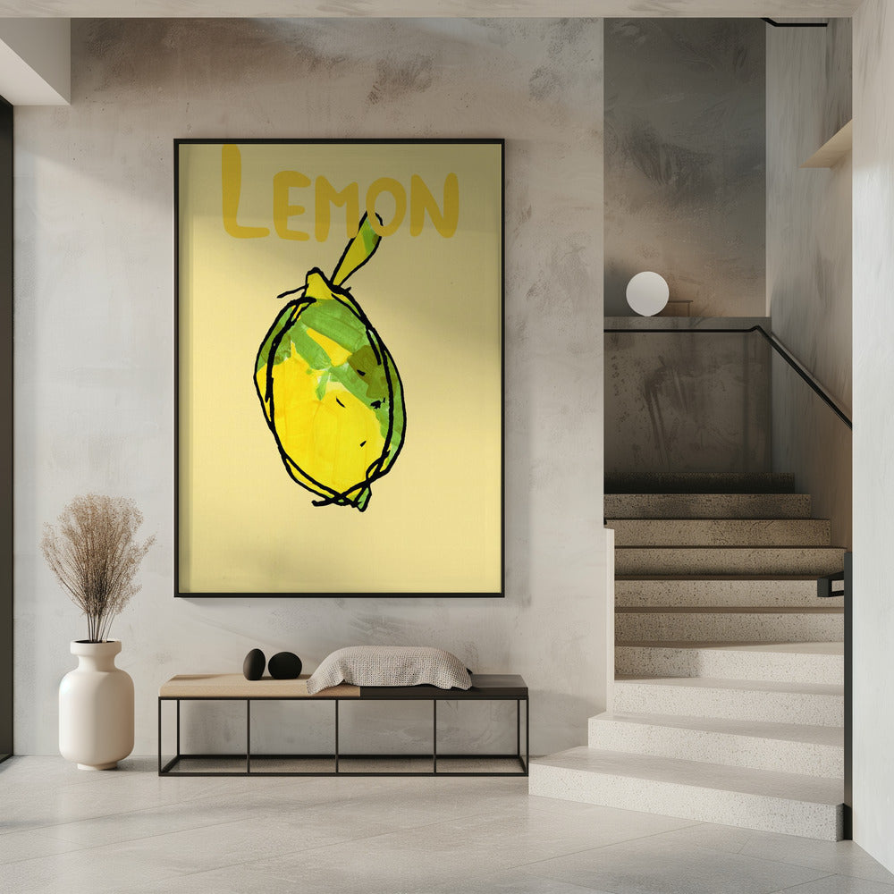 Gelbe und grüne Zitrone | Poster
