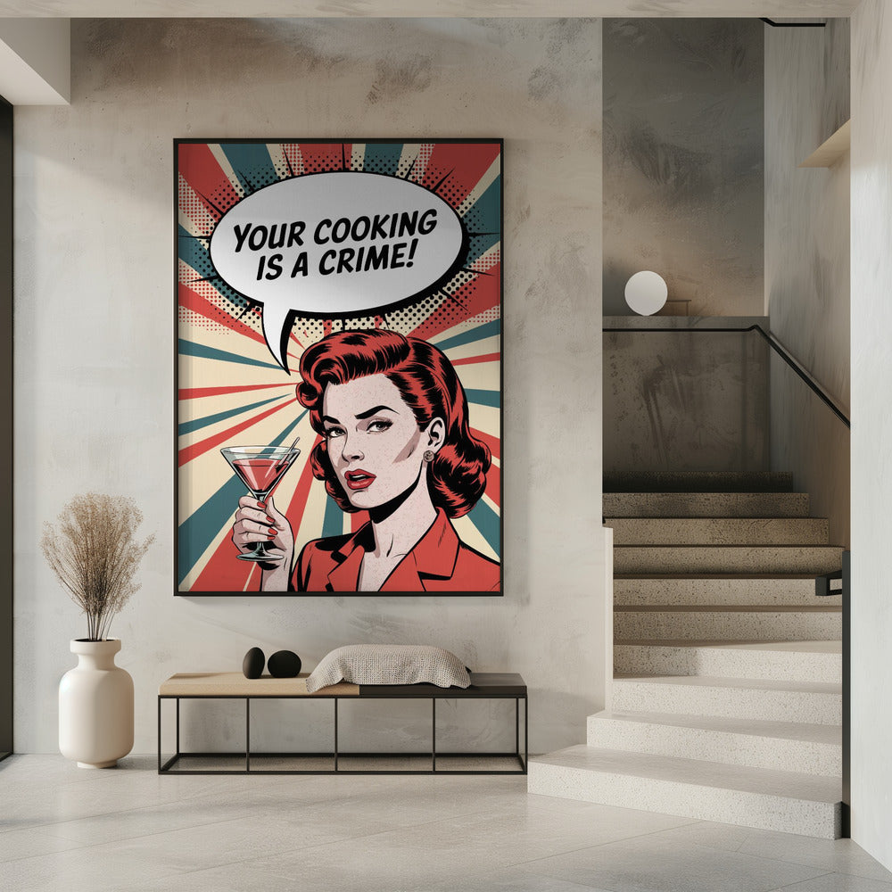 Retro-Kulinarischer Braten | Poster