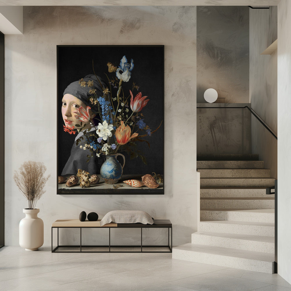Girl With a Pearl Earring - Behind a Wan Li Vase Edition | Poster