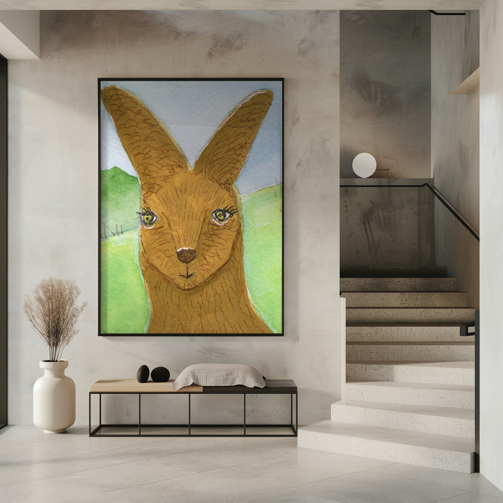 Känguru Wallaby Gesicht Kinderzimmer | Poster