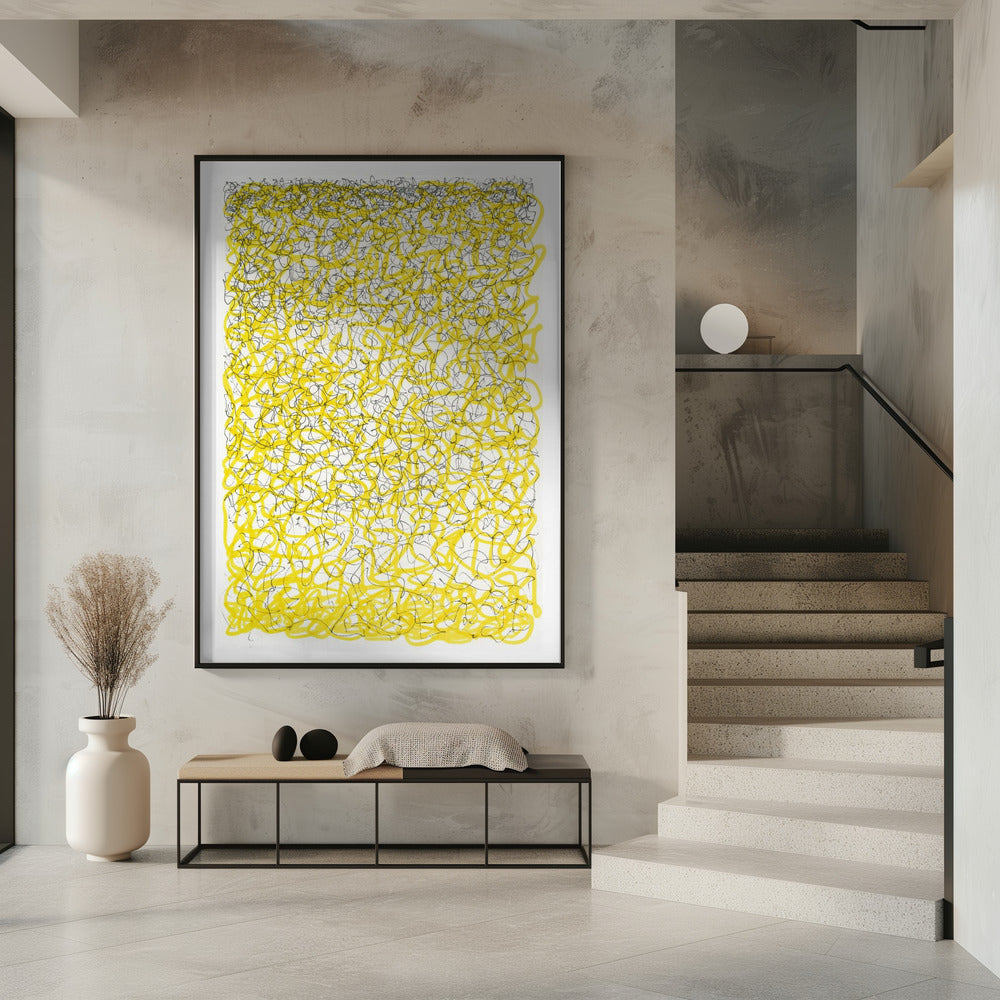 Yellow Lines and Thoughts | Poster