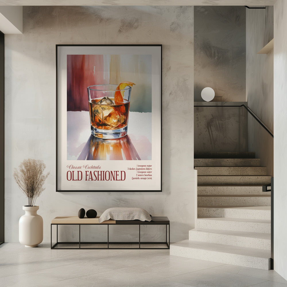 Klassische Cocktails - Old Fashioned | Poster