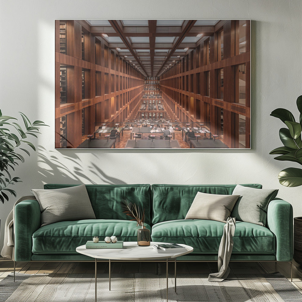 Bibliothek in Berlin. | Leinwand
