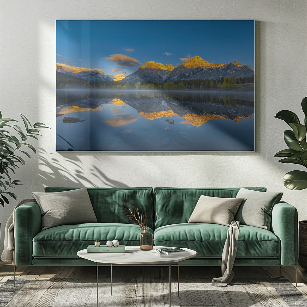 Ein perfekter Morgen in den kanadischen Rocky Mountains | Leinwand