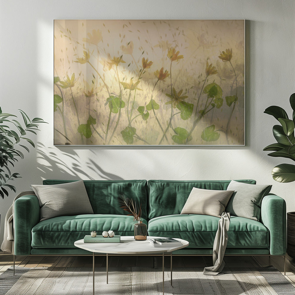 Sonnige Blumen | Leinwand