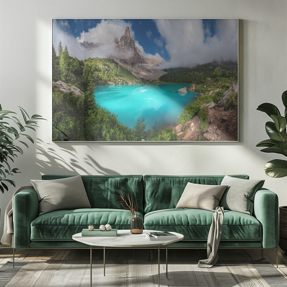 Venetien - Lago di Sorapis Panorama | Leinwand